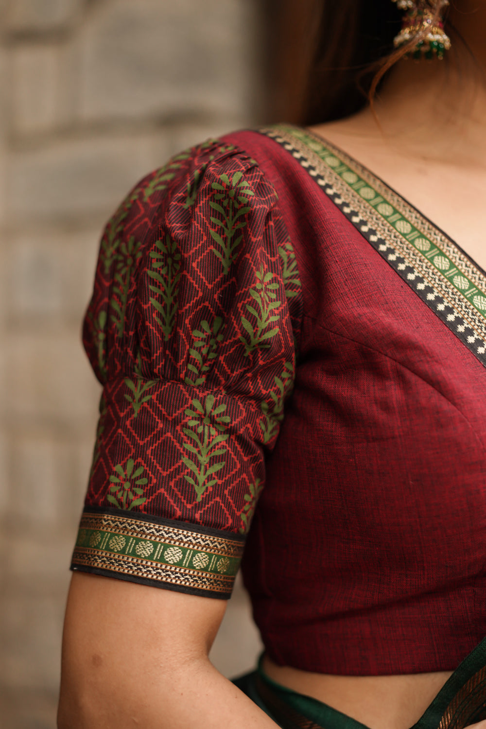 simple saree blouse back neck designs