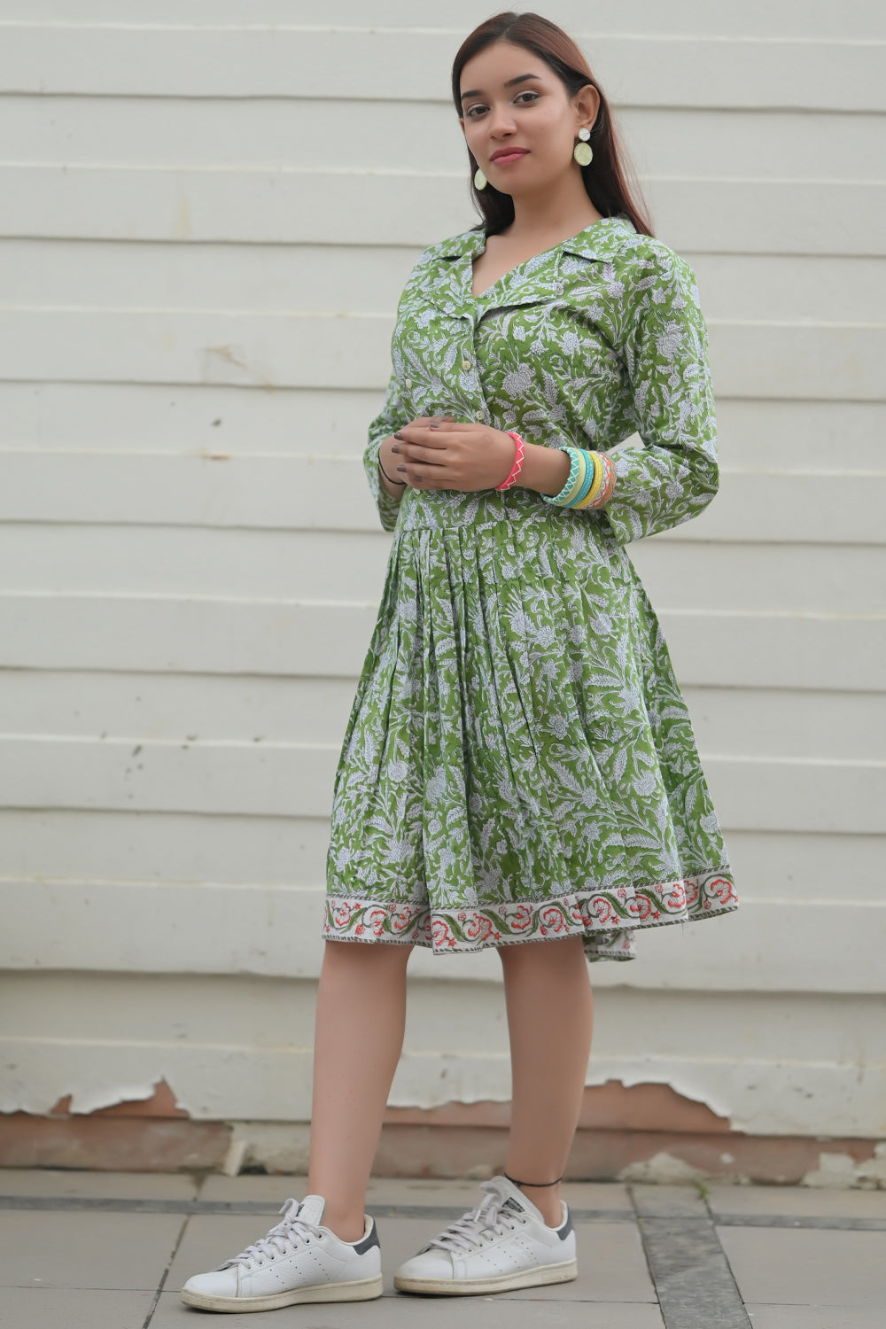 Leaf store green dress