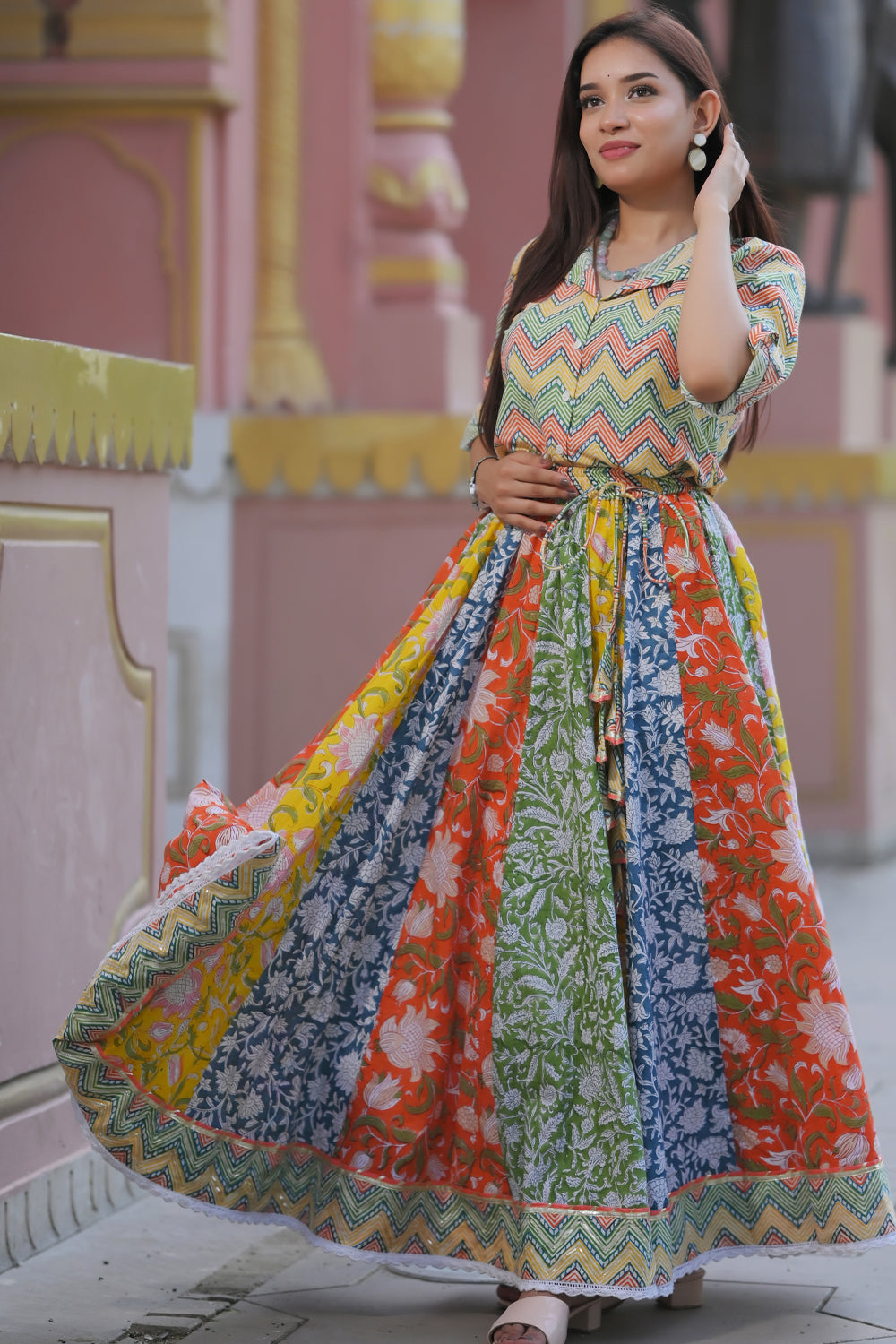 Anarkali hot sale shirt design