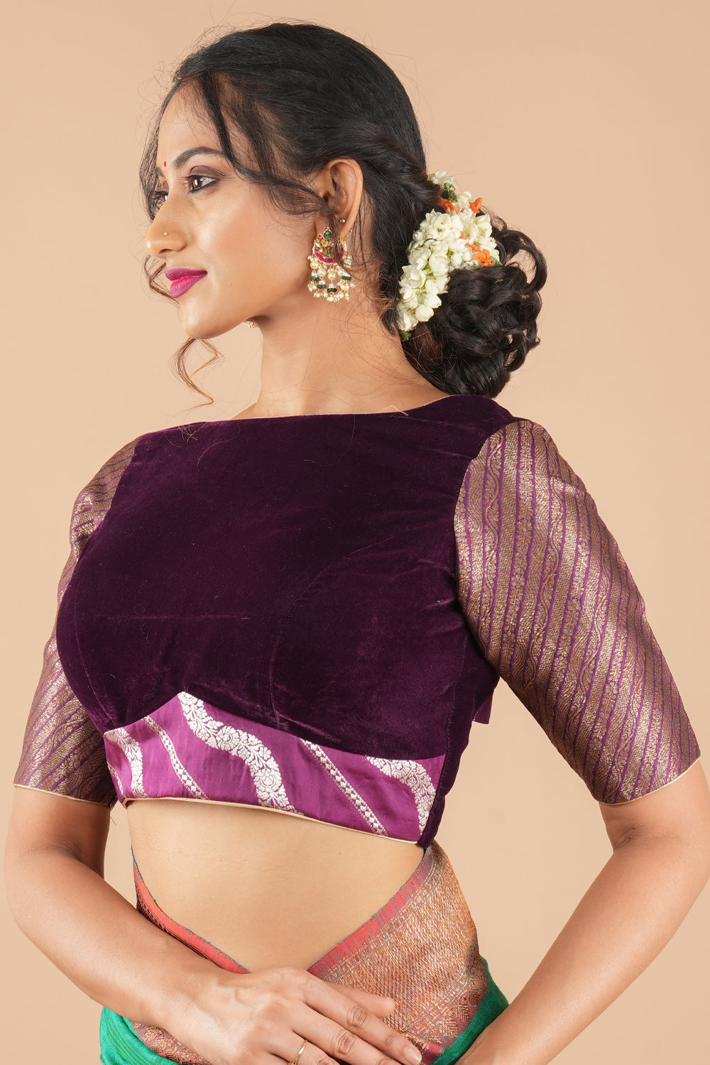 Plum blouses for weddings hotsell