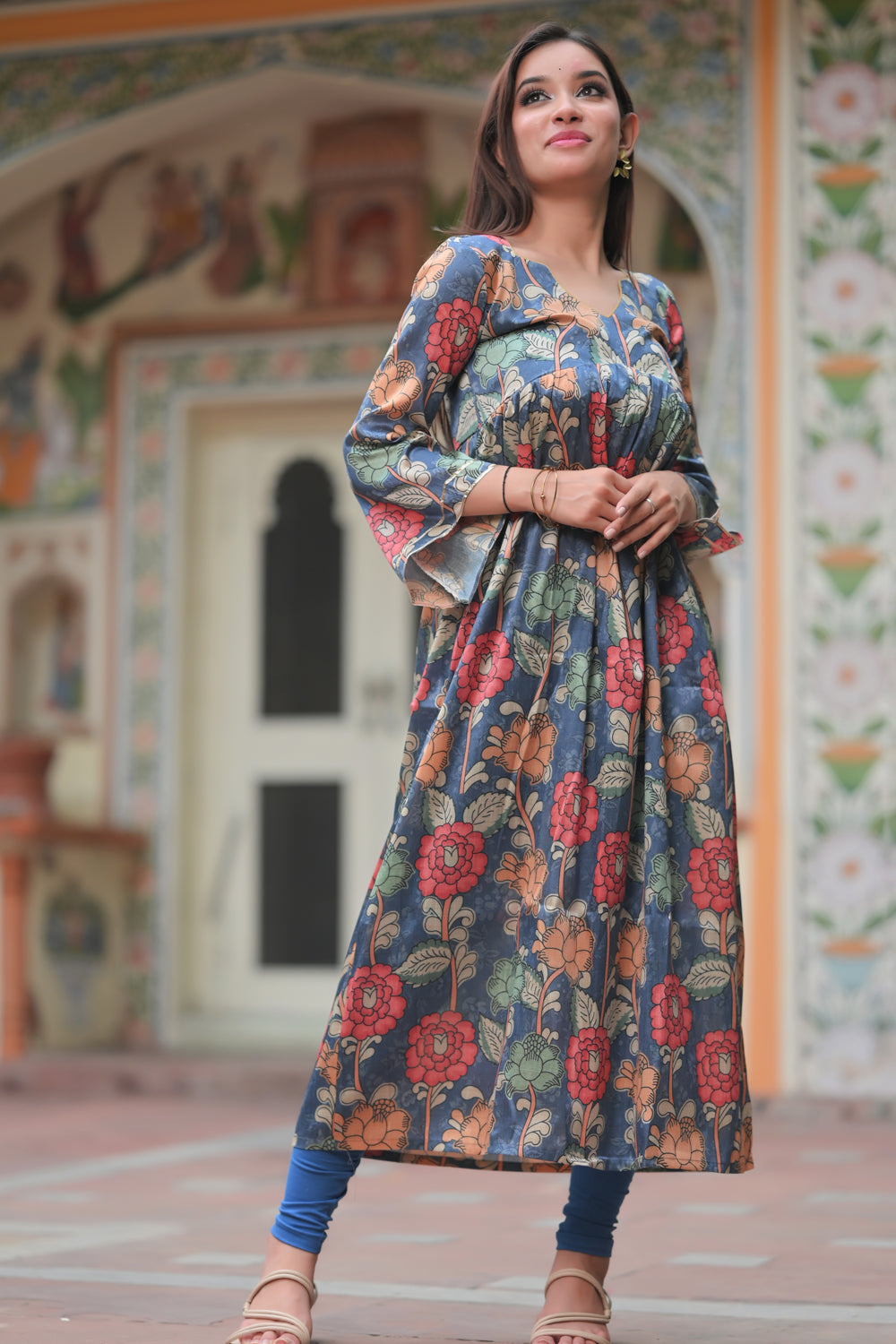 Timeless threads beautiful handloom cotton ikat kurta with matching pa –  Prasam Crafts
