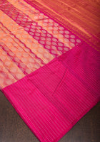 Pink floral Design exquisite Brocade Tissue Kanjivaram Pure Silk Saree | SILK MARK CERTIFIED