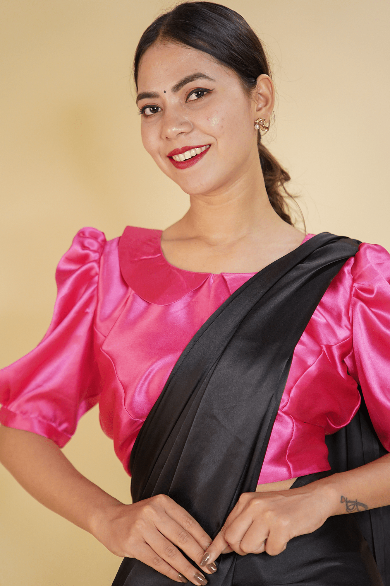 Sitaramam Style - Ready to wear Satin Silk Blouse