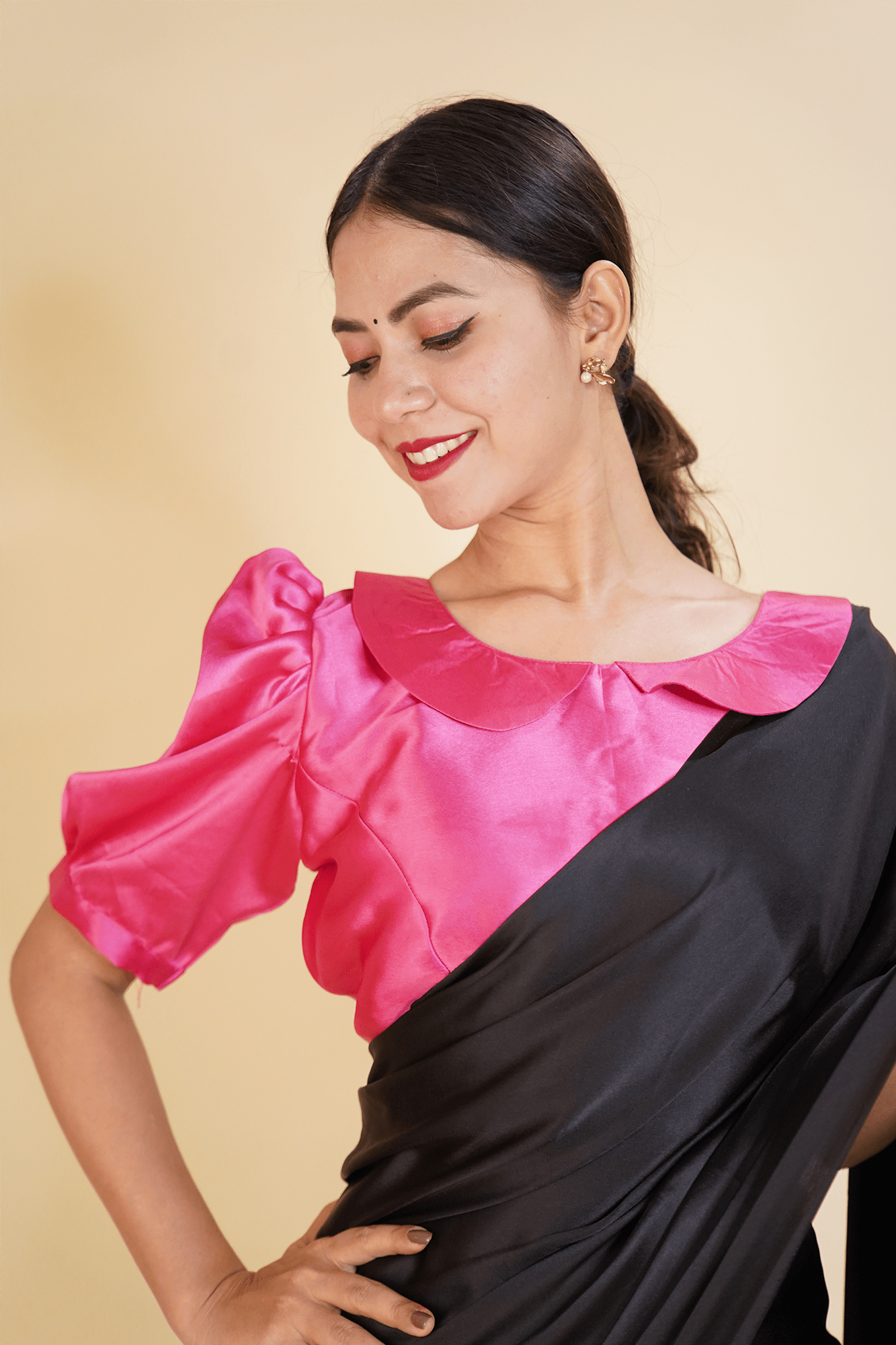 Sitaramam Style - Ready to wear Satin Silk Blouse