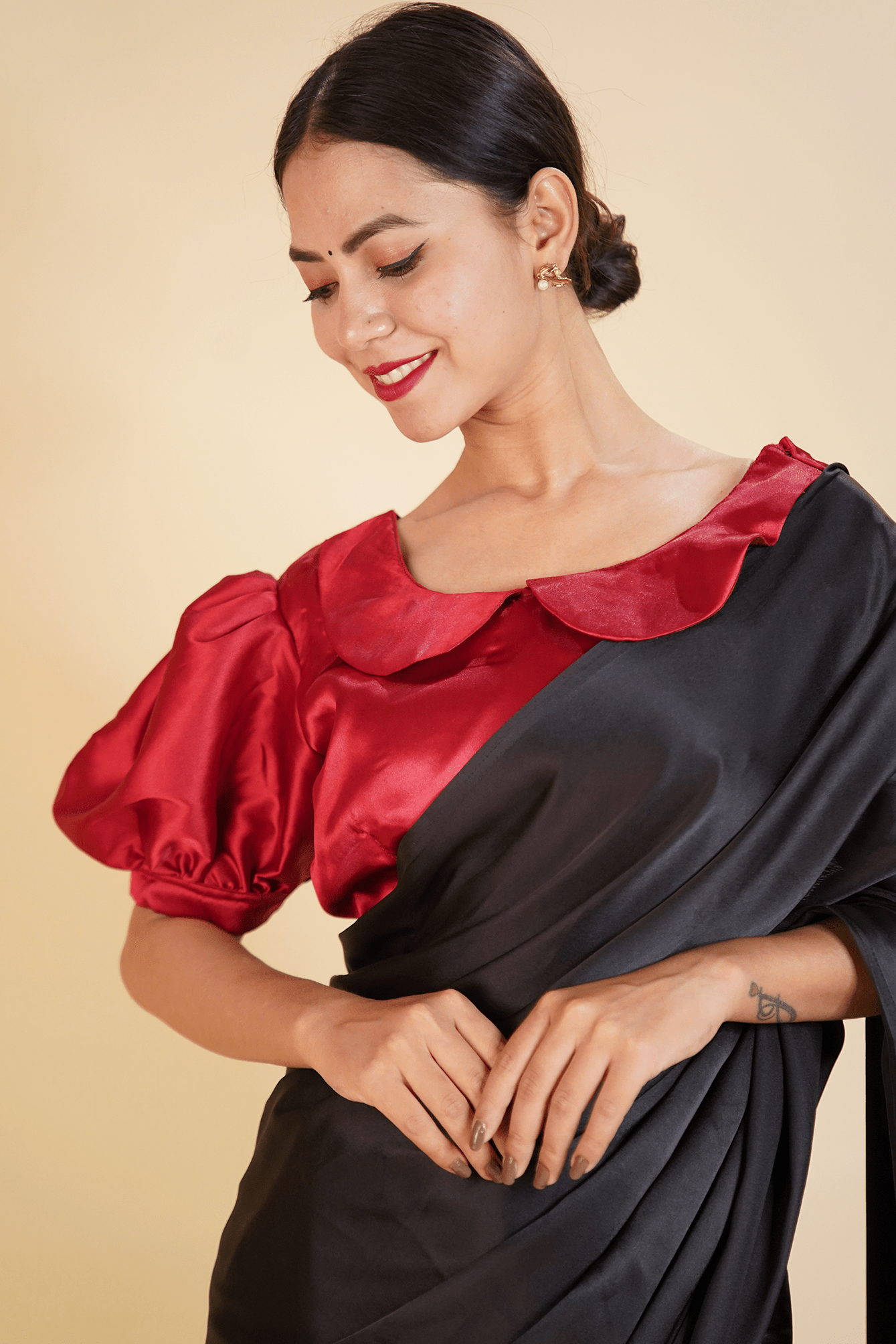 Sitaramam Style - Ready to wear Satin Silk Blouse