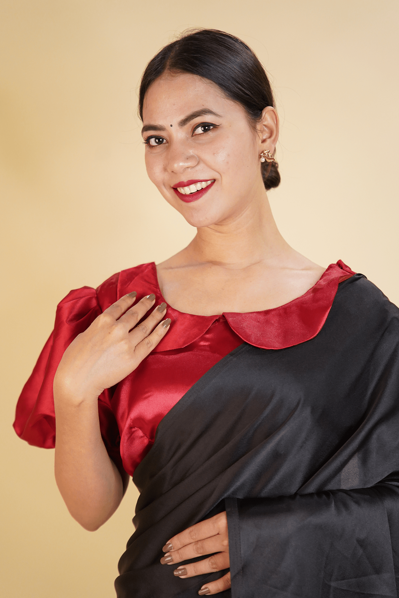 Sitaramam Style - Ready to wear Satin Silk Blouse