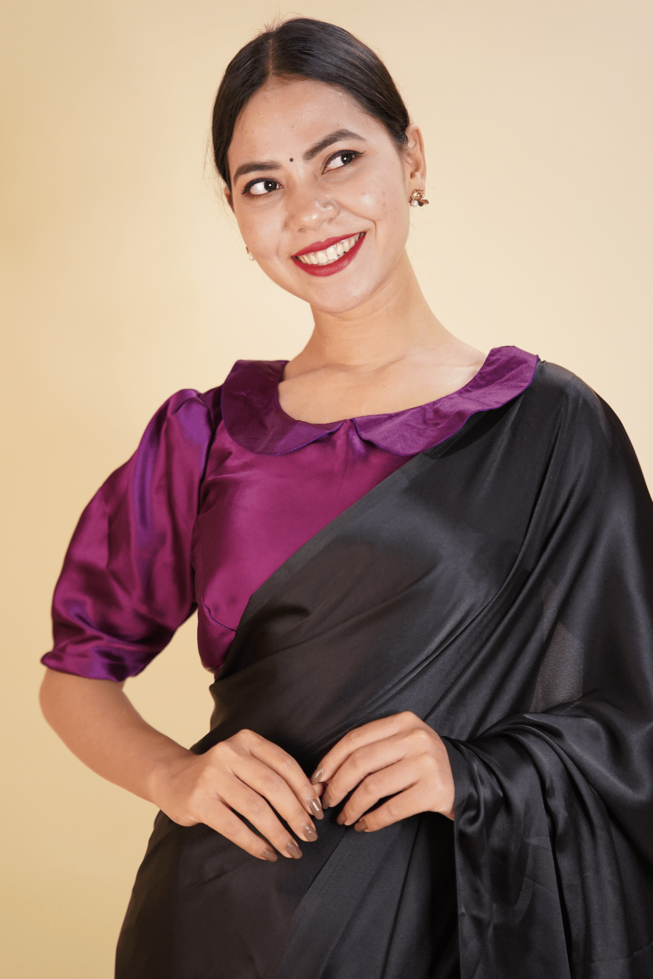 Sitaramam Style - Ready to wear Satin Silk Blouse