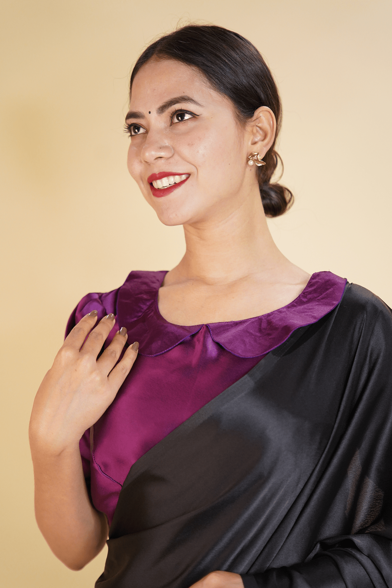 Sitaramam Style - Ready to wear Satin Silk Blouse