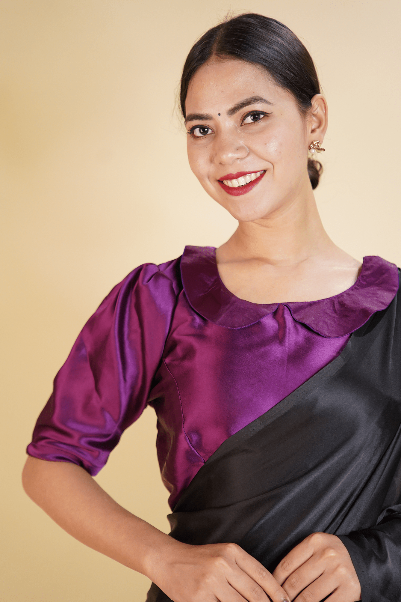 Sitaramam Style - Ready to wear Satin Silk Blouse