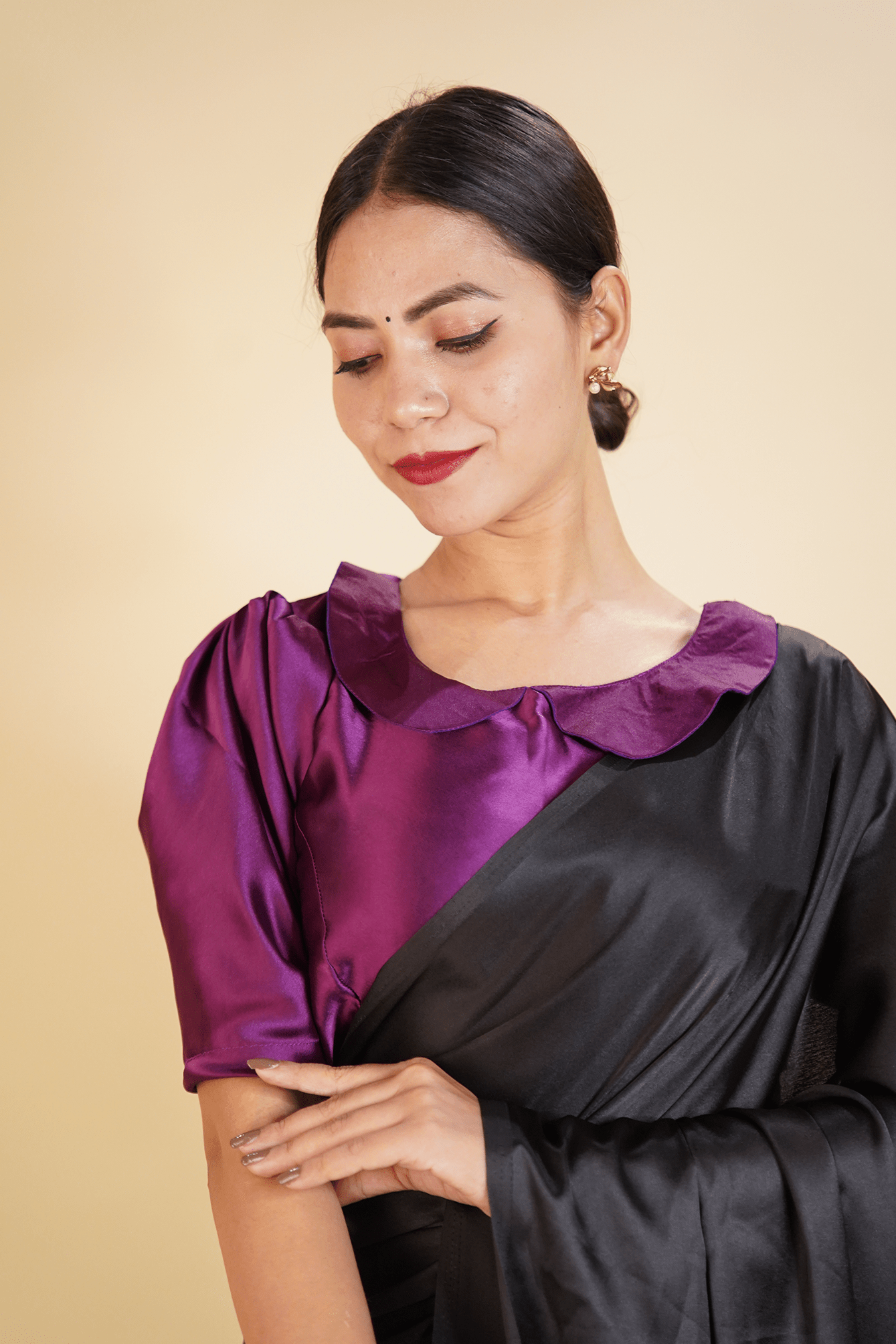 Sitaramam Style - Ready to wear Satin Silk Blouse