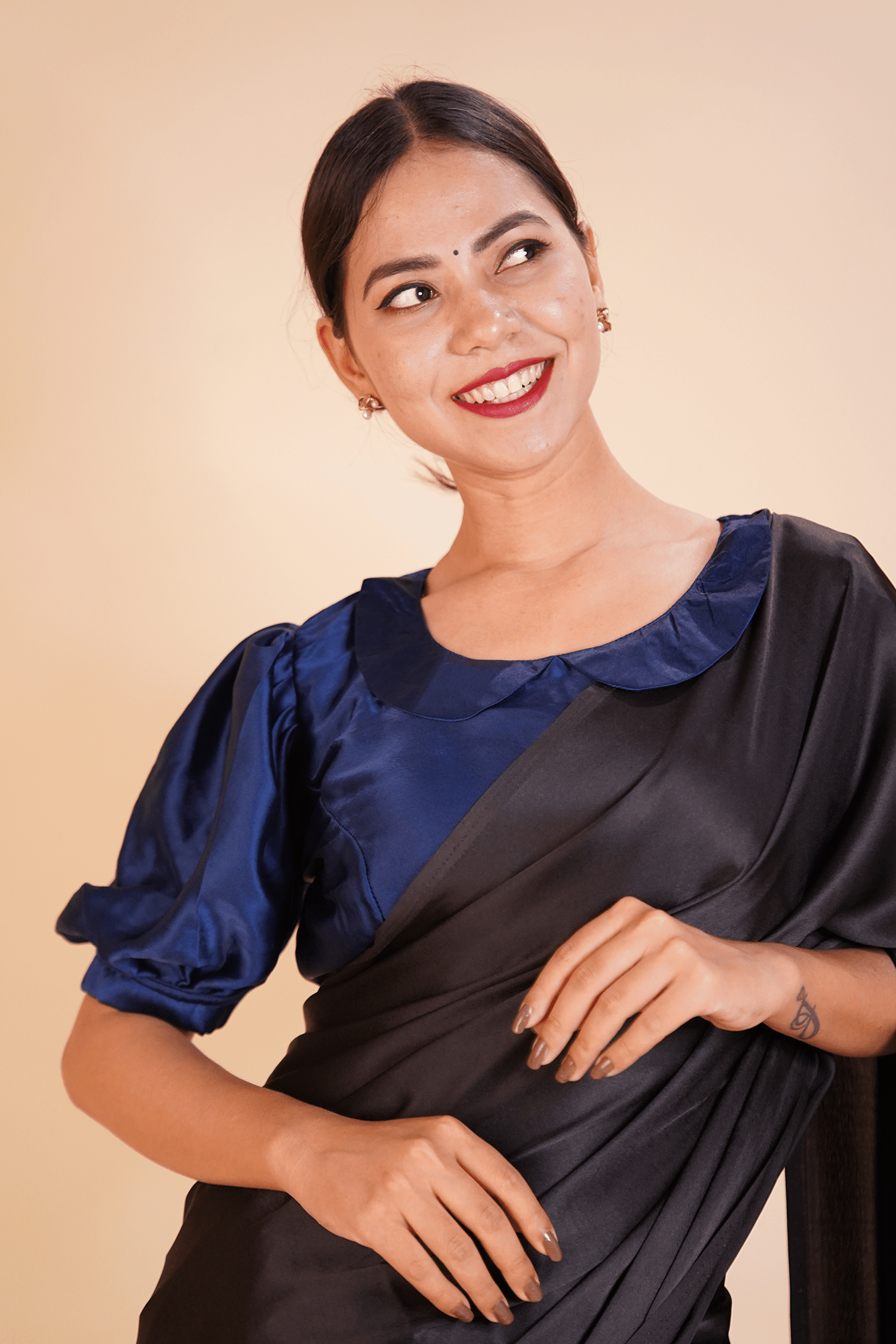 Sitaramam Style - Ready to wear Satin Silk Blouse