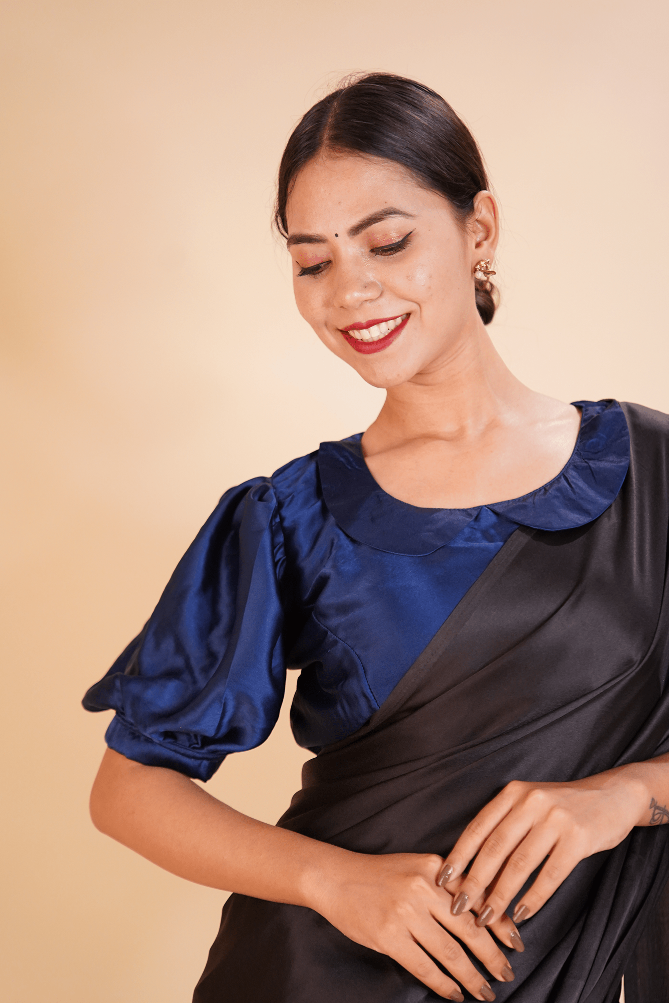 Sitaramam Style - Ready to wear Satin Silk Blouse