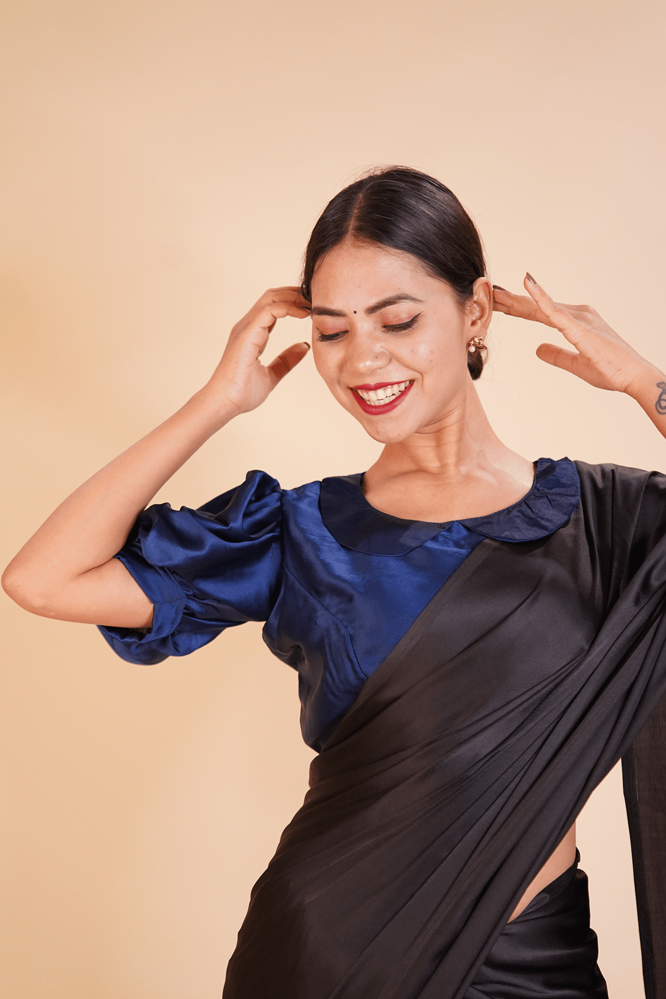 Sitaramam Style - Ready to wear Satin Silk Blouse