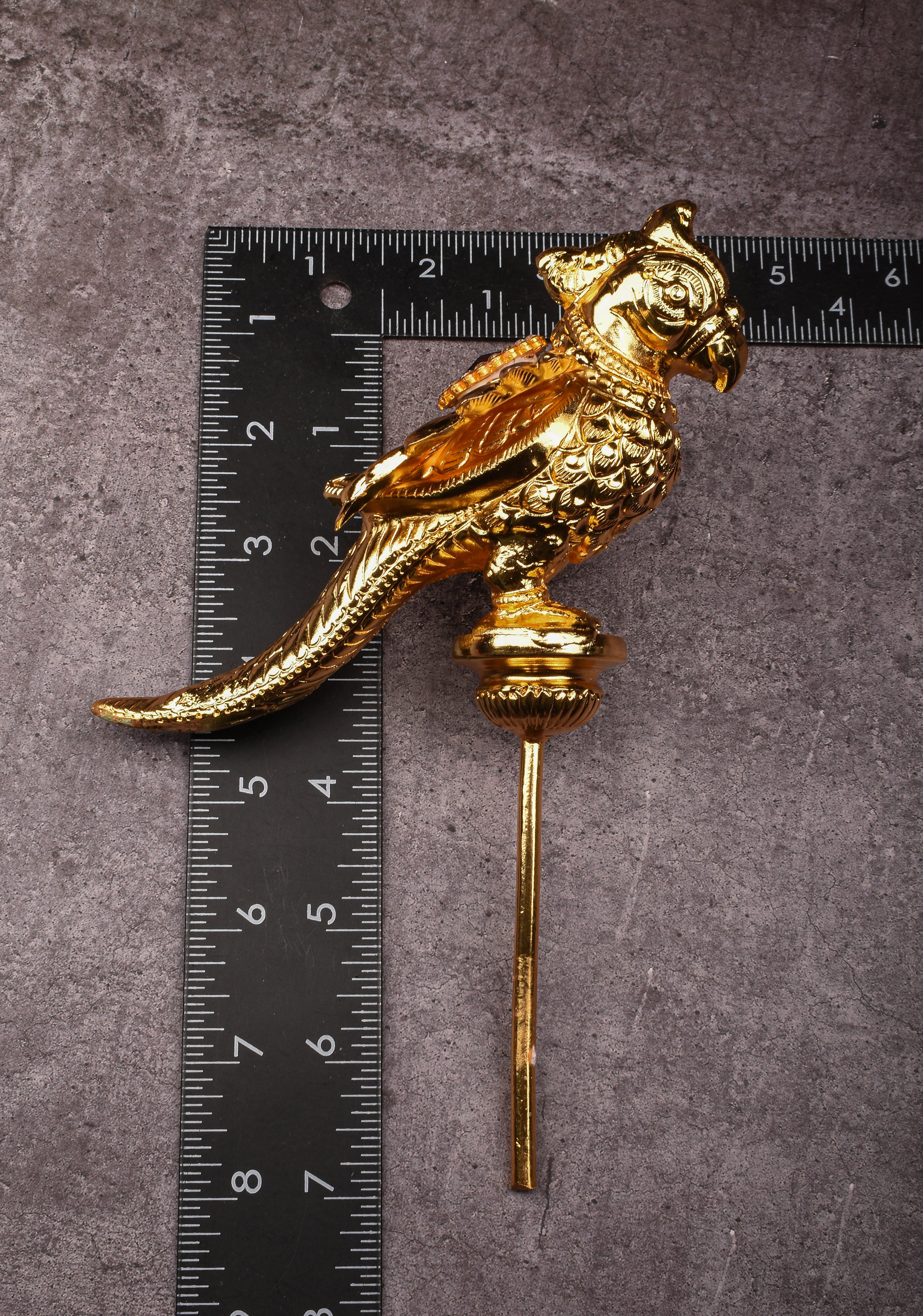 Temple Style 3D Gold Plated Andal Parrot for varalakshmi decoration