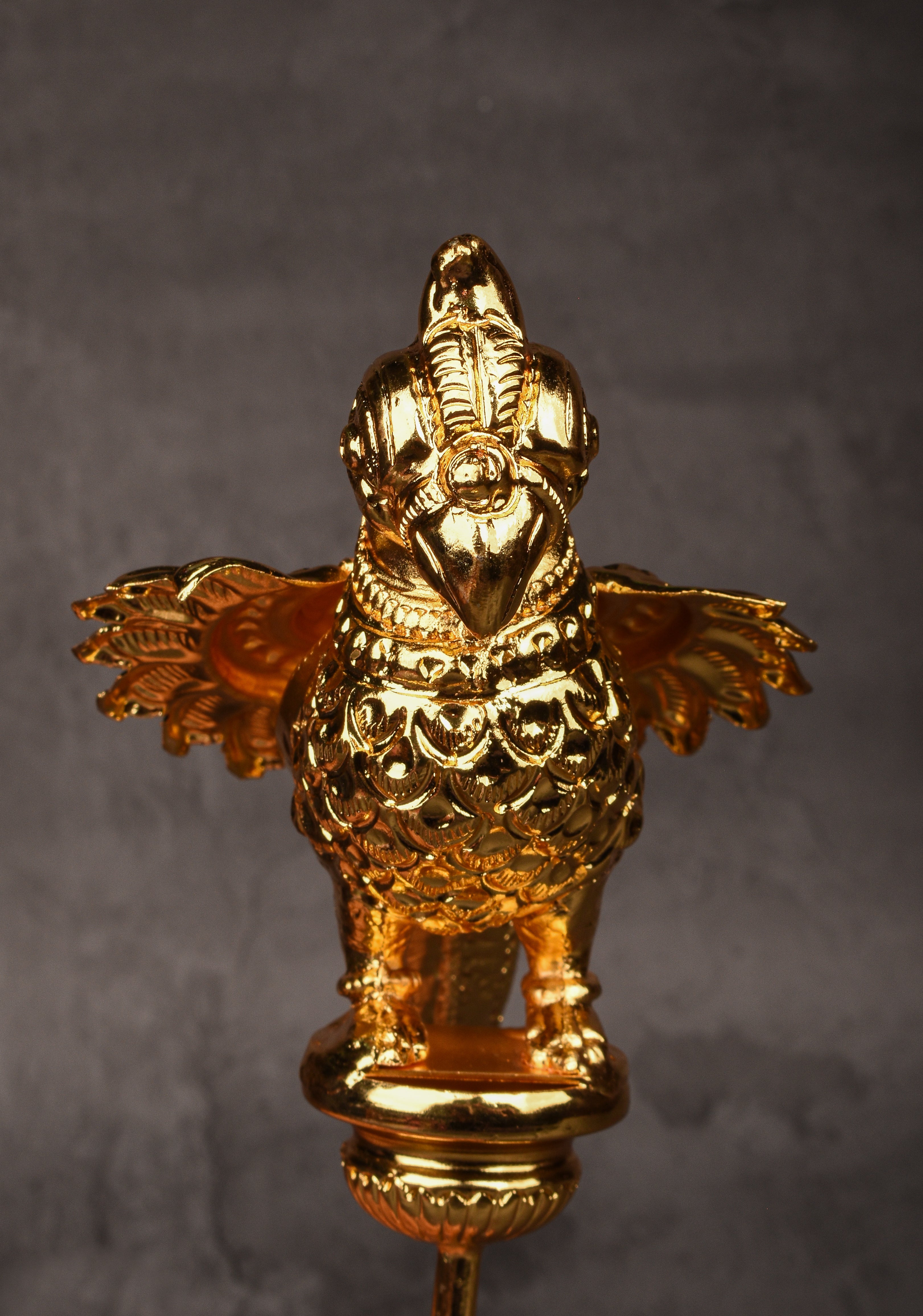 Temple Style 3D Gold Plated Andal Parrot for varalakshmi decoration