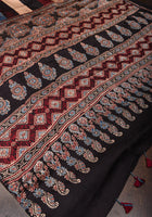 Ajrakh Hand Block Print on Modal Silk in Statement Multicolor