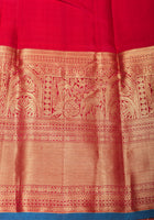 Dull Pink Brocade Gadwal Silk Saree with floral Jaal |CERTIFIED  SILK