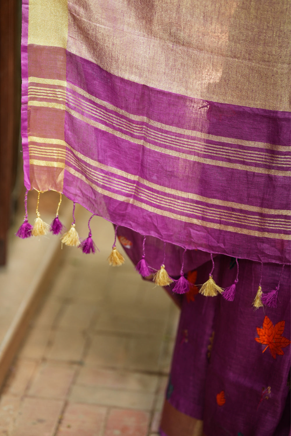 Yellow Malai Silk saree with embroidery blouse – Threads