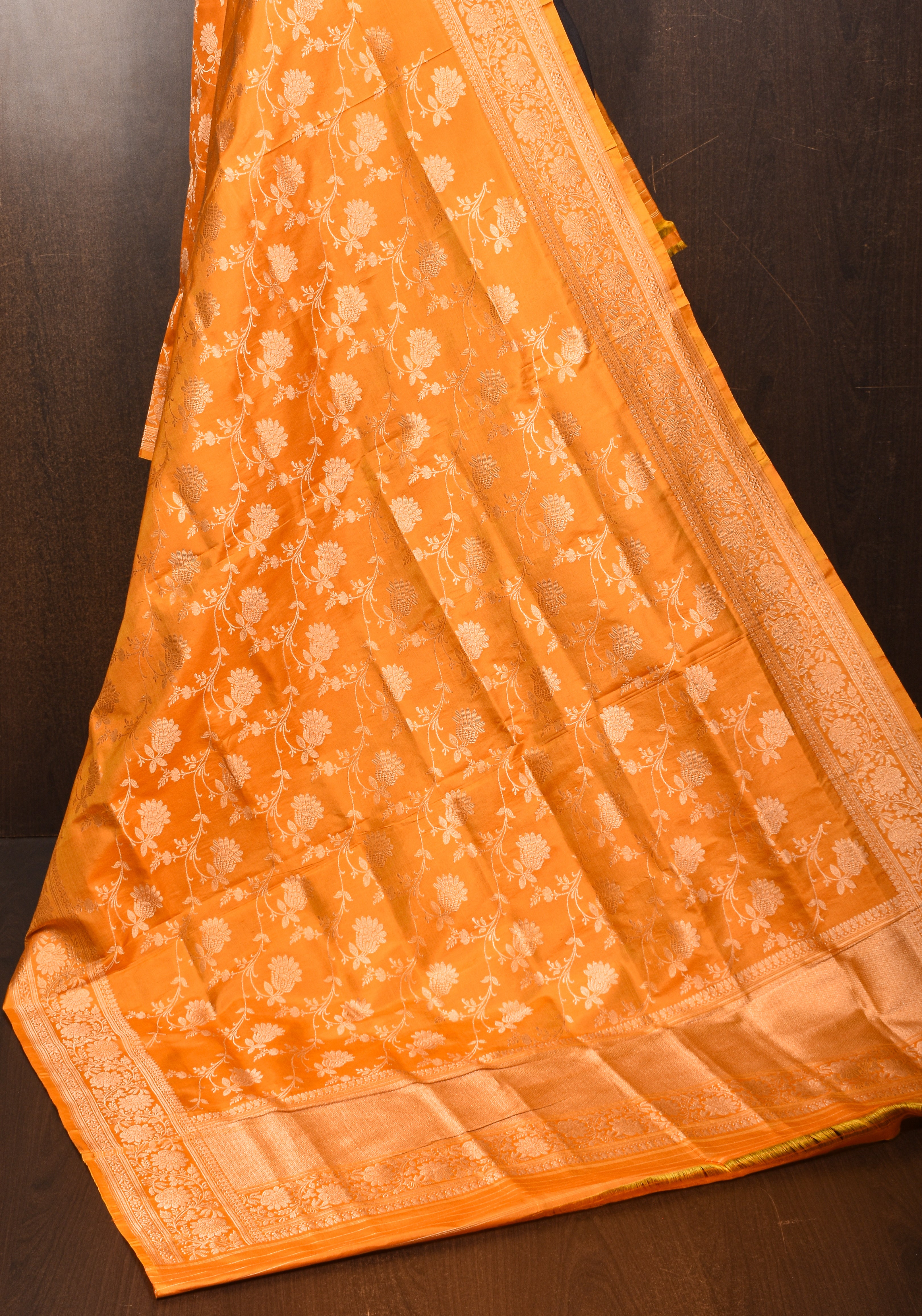 Banarasi Dupatta with Jaal zari in Yellow