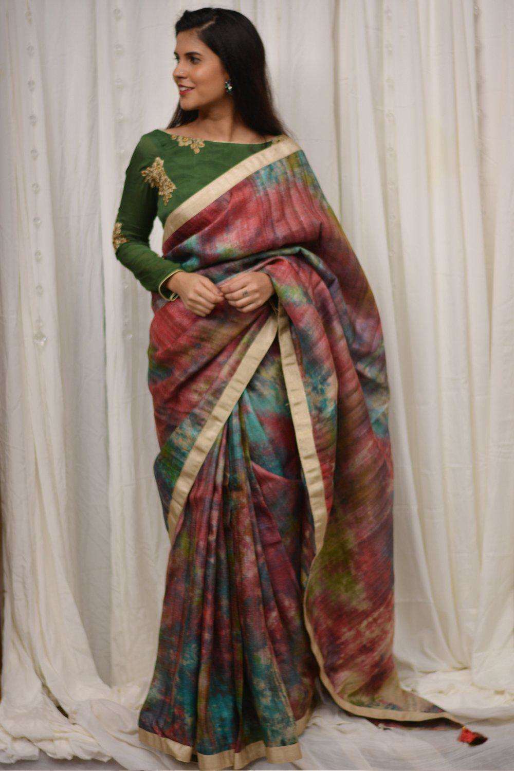 SNEAK PEEK! Fabric: A Stunning Handwoven Pure Tussar Katiya Jute Silk  Statement Saree. Price: 9900/- all inclusive Now A… | Pure linen, Jamdani  saree, Pure products